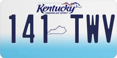 KY license plate 141TWV