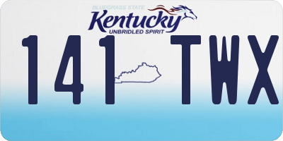 KY license plate 141TWX
