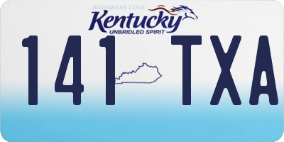 KY license plate 141TXA