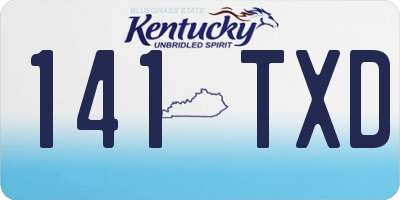KY license plate 141TXD