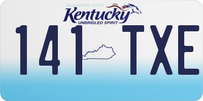 KY license plate 141TXE