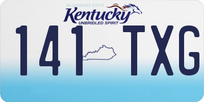 KY license plate 141TXG