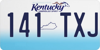 KY license plate 141TXJ