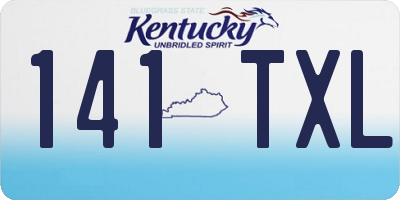 KY license plate 141TXL