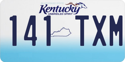 KY license plate 141TXM