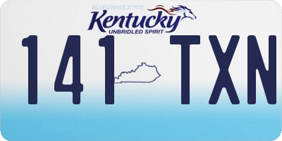 KY license plate 141TXN