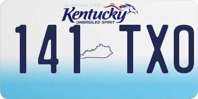 KY license plate 141TXO