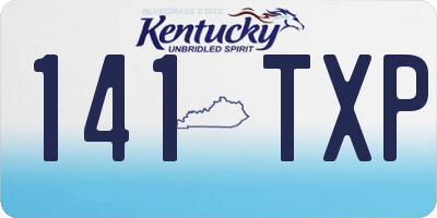 KY license plate 141TXP