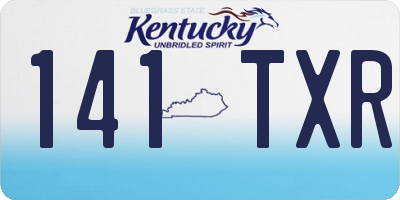 KY license plate 141TXR