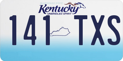 KY license plate 141TXS