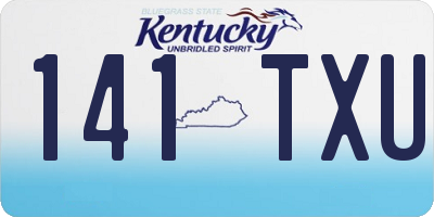 KY license plate 141TXU