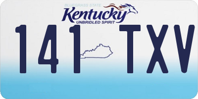 KY license plate 141TXV