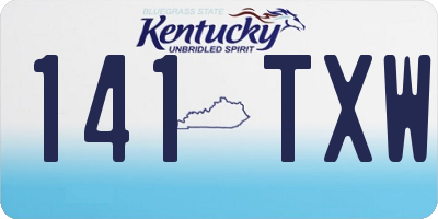 KY license plate 141TXW