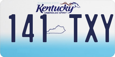 KY license plate 141TXY