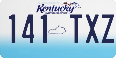 KY license plate 141TXZ