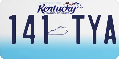 KY license plate 141TYA