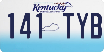 KY license plate 141TYB
