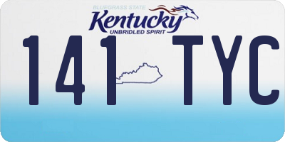 KY license plate 141TYC