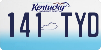 KY license plate 141TYD