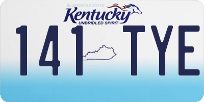 KY license plate 141TYE