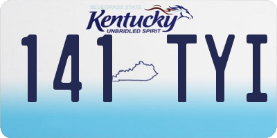 KY license plate 141TYI