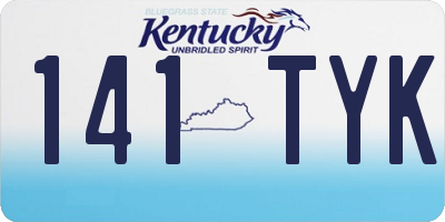 KY license plate 141TYK