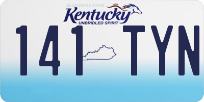 KY license plate 141TYN