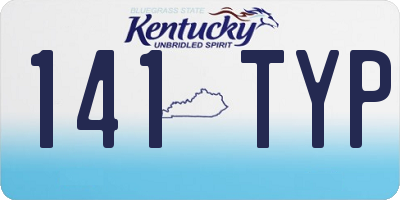 KY license plate 141TYP