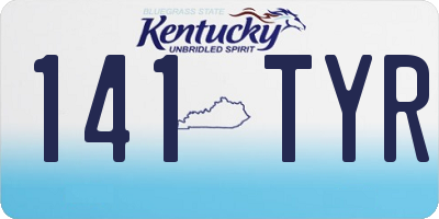 KY license plate 141TYR