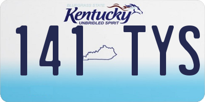 KY license plate 141TYS