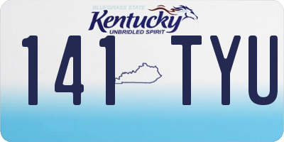 KY license plate 141TYU