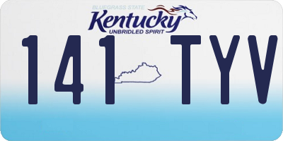 KY license plate 141TYV