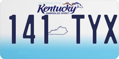 KY license plate 141TYX