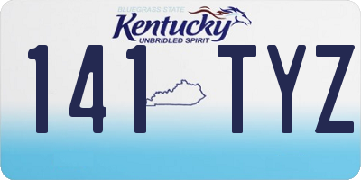 KY license plate 141TYZ