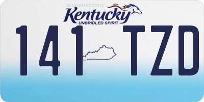 KY license plate 141TZD