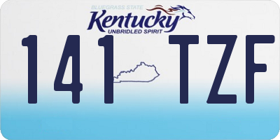 KY license plate 141TZF