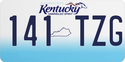 KY license plate 141TZG