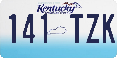 KY license plate 141TZK