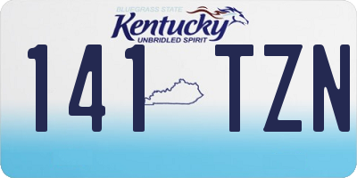KY license plate 141TZN