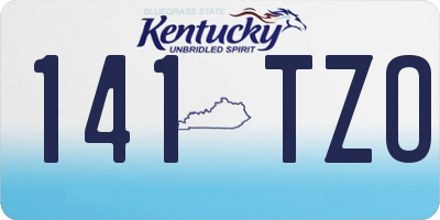 KY license plate 141TZO