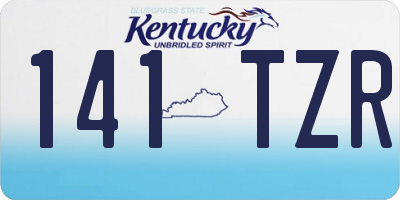 KY license plate 141TZR