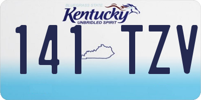 KY license plate 141TZV