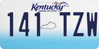 KY license plate 141TZW