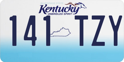 KY license plate 141TZY