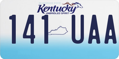 KY license plate 141UAA
