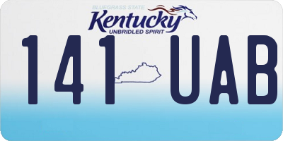 KY license plate 141UAB