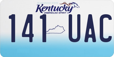 KY license plate 141UAC
