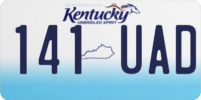 KY license plate 141UAD