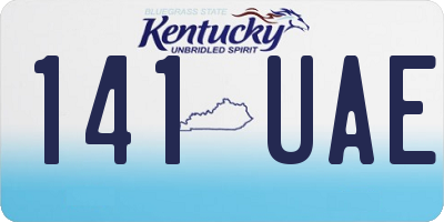 KY license plate 141UAE