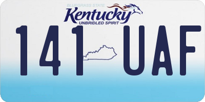 KY license plate 141UAF